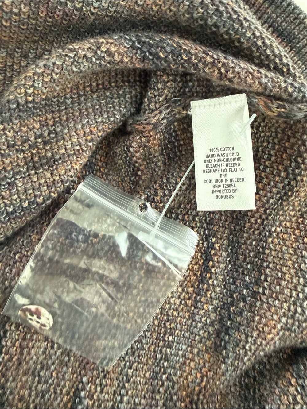 Bonobos Italian Yarn Cotton Knit Polo Shirt Men’s M Brown Gray Space Dye - Picture 4 of 6